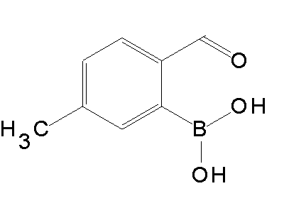 Chemical structure of 2-formyl-5-methylphenylboronic acid