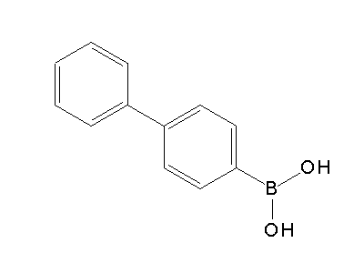 Chemical structure of 4'-biphenylboronic acid