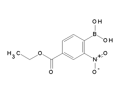 Chemical structure of 4-ethoxycarbonyl-2-nitrophenylboronic acid