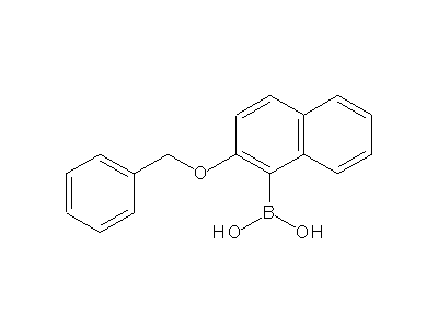Chemical structure of 2-benzyloxy-1-naphthylboronic acid
