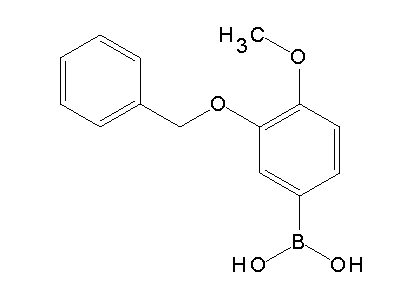 Chemical structure of 3-benzyloxy-4-methoxyphenylboronic acid