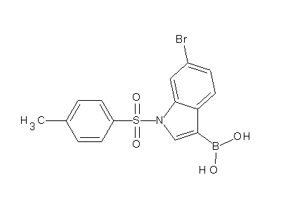 Chemical structure of N-tosyl-6-bromo-3-indolylboronic acid