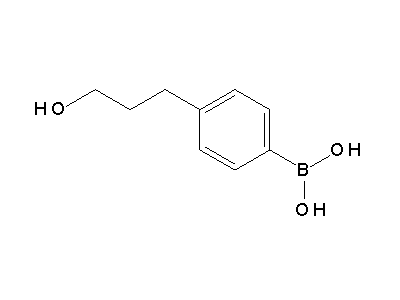 Chemical structure of 4-(propan-3-ol)phenylboronic acid