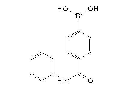 Chemical structure of 4-(anilinocarbonyl)phenylboronic acid