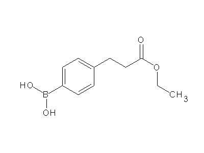 Chemical structure of 4-(2-ethoxycarbonylethyl)phenylboronic acid