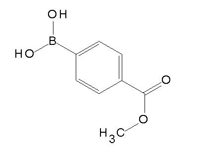 Chemical structure of 4-carbomethoxybenzeneboronic acid