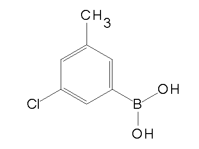 Chemical structure of 3-chloro-5-methylboronic acid