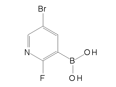 Chemical structure of 5-bromo-2-fluoro-3-pyridylboronic acid