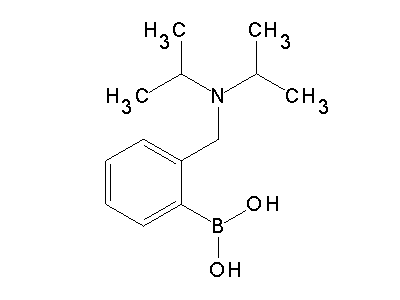 Chemical structure of N,N-diisopropylbenzylamine-2-boronic acid