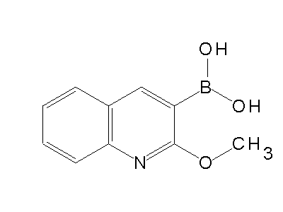Chemical structure of 2-methoxyquinoline-3-boronic acid