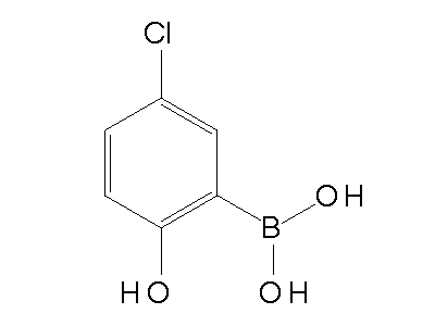 Chemical structure of 5-chloro-2-hydroxyphenylboronic acid