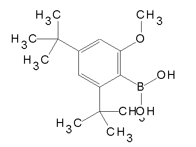 Chemical structure of 2,4-di-tert-butyl-6-methoxyphenylboronic acid