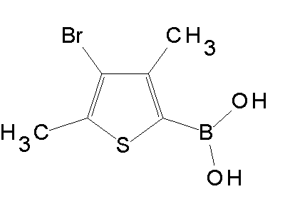 Chemical structure of 3-bromo-2,4-dimethyl-5-thienylboronic acid