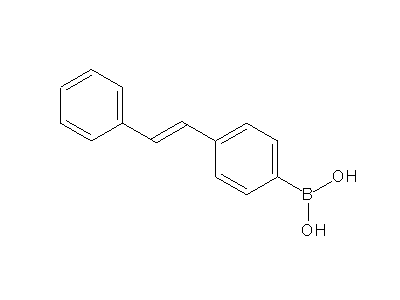 Chemical structure of Stilbene-4-boronic acid