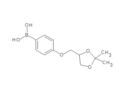 Chemical structure of 4-(2,2-dimethyl-1,3-dioxolan-4-ylmethoxy)benzeneboronic acid