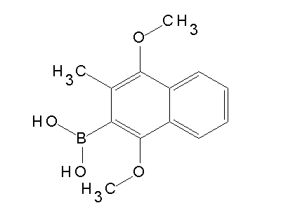 Chemical structure of 1,4-dimethoxynaphthalen-2-yl-2-boronic acid