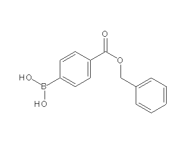 Chemical structure of (4-benzyloxycarbonylphenyl)boronic acid