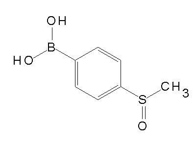 Chemical structure of 4-(methylsulfinyl)phenylboronic acid