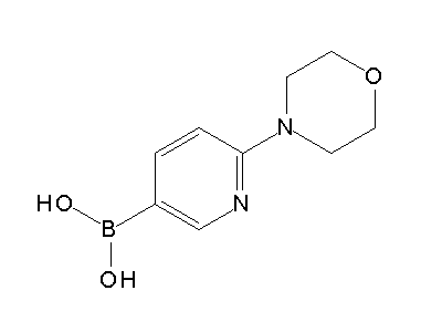 Chemical structure of 6-morpholinopyridin-3-ylboronic acid