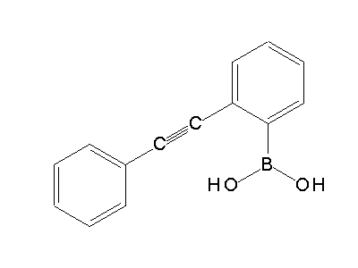 Chemical structure of 2-(phenylethynyl)phenylboronic acid