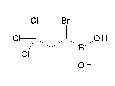 Chemical structure of (1-bromo-3,3,3-trichloro-propyl)-boronic acid