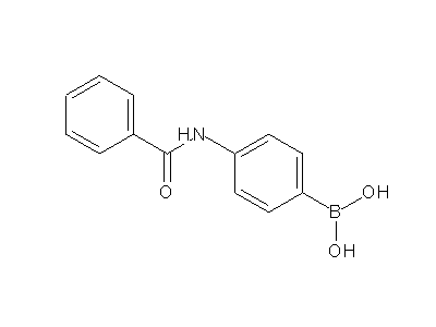 Chemical structure of 4-benzoylaminophenylboronic acid