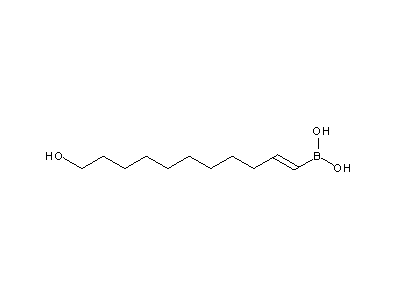 Chemical structure of 11-hydroxyundec-1-enylboronic acid