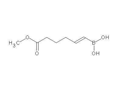 Chemical structure of 6-methoxy-6-oxohex-1-enylboronic acid