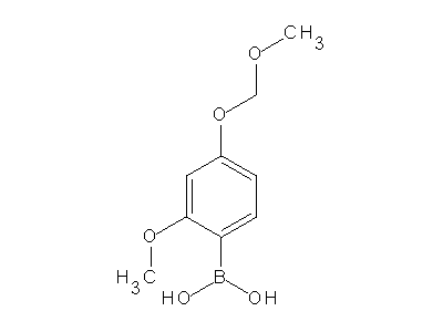 Chemical structure of 2-methoxy-4-methoxymethoxyphenylboronic acid