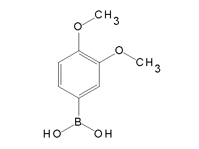 Chemical structure of 3,4-dimethoxyphenylboric acid