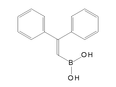 Chemical structure of 2,2-diphenylvinylboronic acid