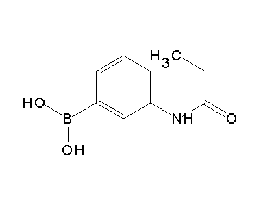 Chemical structure of 3-(propionamido)phenylboronic acid