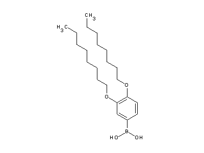 Chemical structure of 3,4-bis(octyloxy)phenylboronic acid