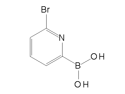 Chemical structure of 6-bromo-2-pyridylboronic acid