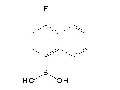 Chemical structure of 4-fluoro-1-naphthylboronic acid
