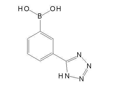 Chemical structure of 3-tetrazolephenylboronic acid