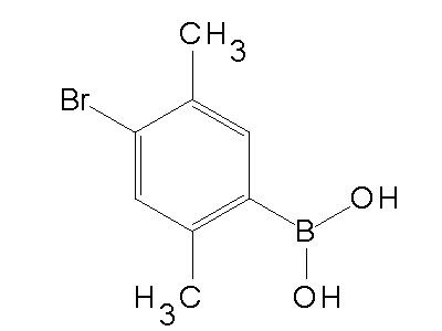 Chemical structure of 4-bromo-2,5-dimethylphenylboronic acid