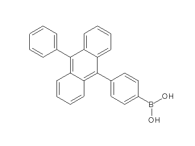 Chemical structure of [4-(10-phenylanthracen-9-yl)phenyl]boronic acid