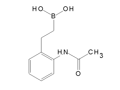 Chemical structure of (2-acetylamino phenethyl)dihydroxy borane
