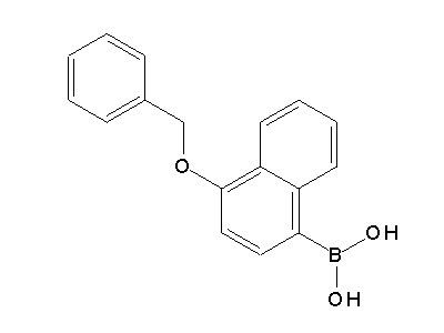 Chemical structure of 1-benzyloxynaphthalene-4-boronic acid