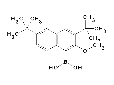 Chemical structure of 3,6-di-t-butyl-2-methoxy-1-naphthaleneboronic acid