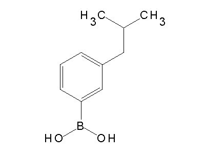 Chemical structure of 3-isobutylphenylboronic acid