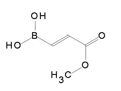 Chemical structure of beta-boronyl acrylate