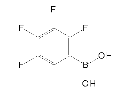 Chemical structure of 2,3,4,5-tetrafluorophenylboronic acid