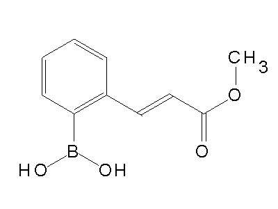 Chemical structure of 2-(3-methoxy-3-oxoprop-1-enyl)phenylboronic acid