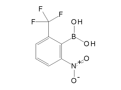 Chemical structure of 2-nitro-6-trifluoromethylphenylboronic acid