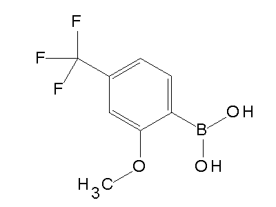 Chemical structure of 4-trifluoromethyl-2-methoxyphenylboronic acid