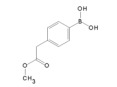 Chemical structure of 4-(2-methoxy-2-oxoethyl)phenylboronic acid