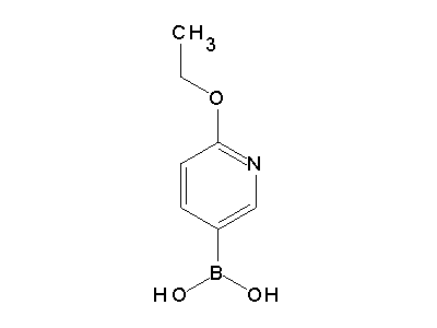Chemical structure of 2-ethoxy-5-pyridylboronic acid