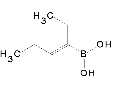 Chemical structure of 1-ethylbut-1-enyl boronic acid